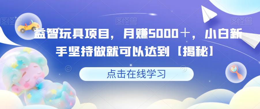 【6728期】益智玩具项目，月赚5000＋，小白新手坚持做就可以达到【揭秘】