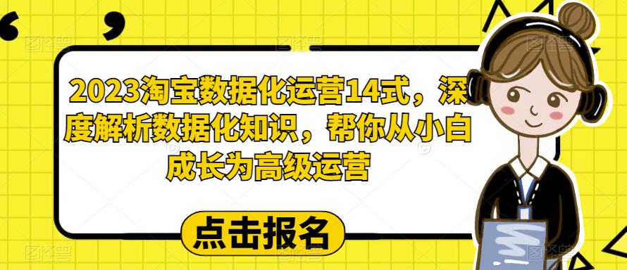 【7143期】2023淘宝数据化-运营 14式，深度解析数据化知识，帮你从小白成长为高级运营