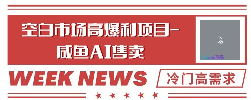 【9023】空白市场高暴利项目-咸鱼ai掘金，冷门高需求