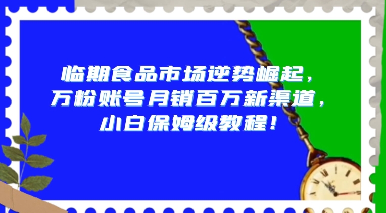 【10224】临期食品市场逆势崛起，万粉账号月销百万新渠道，小白保姆级教程【揭秘】