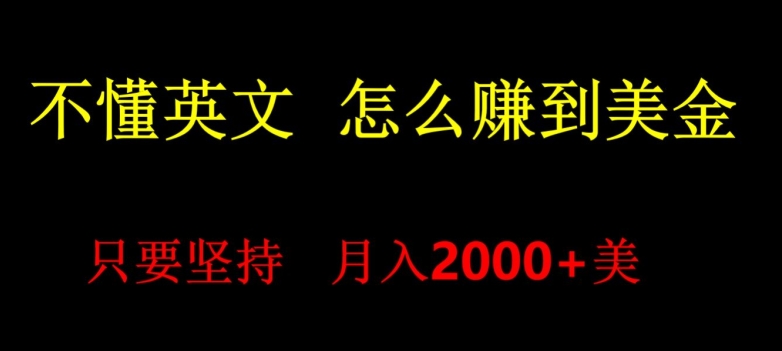 【11379】不会英语，怎么出海赚美金，月入1600+的项目