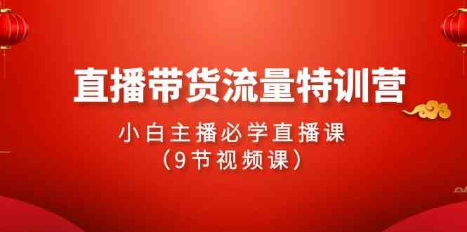 【11740】2024直播带货流量特训营，小白主播必学直播课（9节视频课）