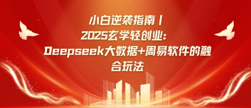 【17015】小白逆袭指南，2025玄学轻创业：Deepseek大数据+周易算法的融合玩法