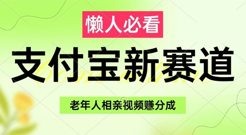 【17953】支付宝新赛道，利用老年人相亲视频，挣分成收益，轻松月入过W，操作简单