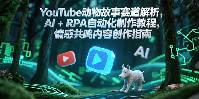 【18478】YouTube动物故事赛道解析，AI+RPA自动化制作教程，情感共鸣内容创作指南