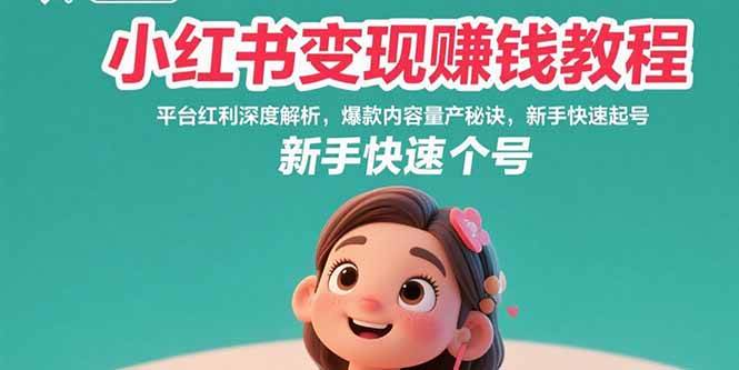 【18984】杨帆小红书流量变现赚钱教程：平台红利深度解析，爆款内容量产秘诀，新手快速起号