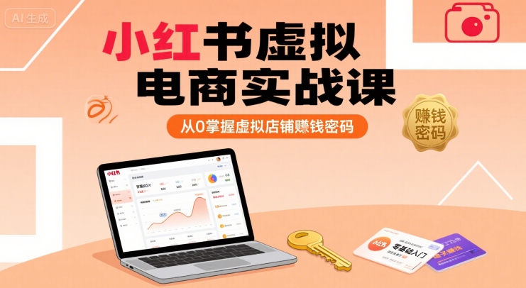 【19065】小红书虚拟电商实战课，从0掌握虚拟店铺賺钱密码（更新）