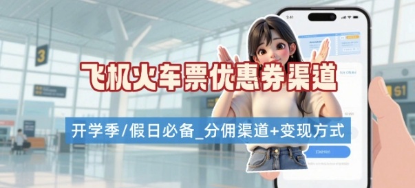 【19323】学生党必看！机票火车票优惠券申请渠道 + 项目打法，开学季节日速存