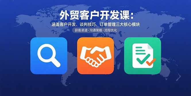 【19368】凤姐外贸讲堂外贸客户开发课：涵盖客户开发、谈判技巧、订单管理三大核心模块