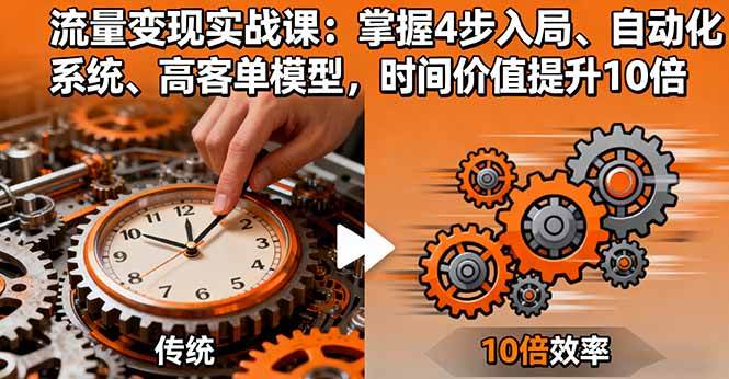 【19879】郭拽拽流量变现实战课：掌握4步入局、自动化系统、高客单模型，时间价值提升10倍