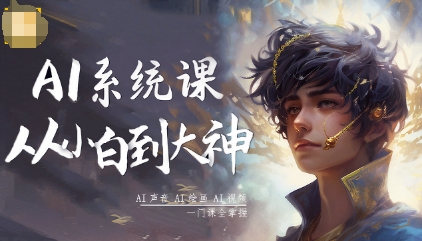 【19994】大桶AI系统课程，从小白到大神系统学AI，AI声音-AI绘画-AI视频一门课全掌握