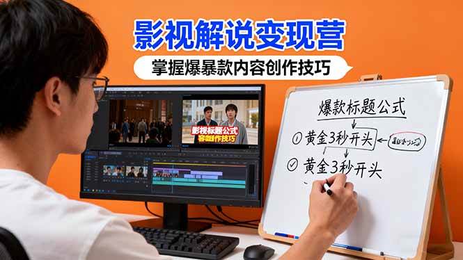 【20054】剧峰影视解说变现营：通过30+实战案例爆款内容创作技巧，掌握影视解说盈利密码