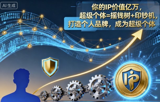 【20083】你的IP价值亿万，超级个体=摇钱树+印钞机，打造个人品牌，成为超级个体