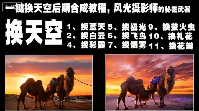 【20132】陶军后期制作一键换天空后期合成教程，风光摄影师的秘密武器