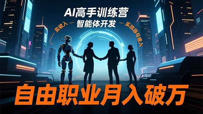 【20461】墨竹AI高手训练营3.0，ChatGPT，Midjourney，智能体开发，自由职业月入破万