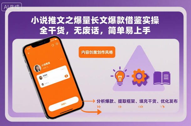 【20556】小说推文之爆量长文爆款借鉴实操，全干货，无废话，简单易上手