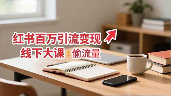 【20578】群响小红书百万引流变现-11月线下大课：分享从0到百万引流路径，手把手教偷流量、拿结果