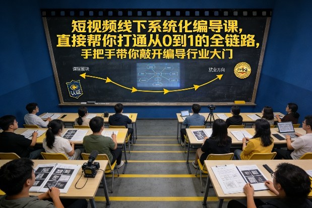 【21037】薛辉短视频线下系统化编导课，直接帮你打通从0到1的全链路，手把手带你敲开编导行业大门