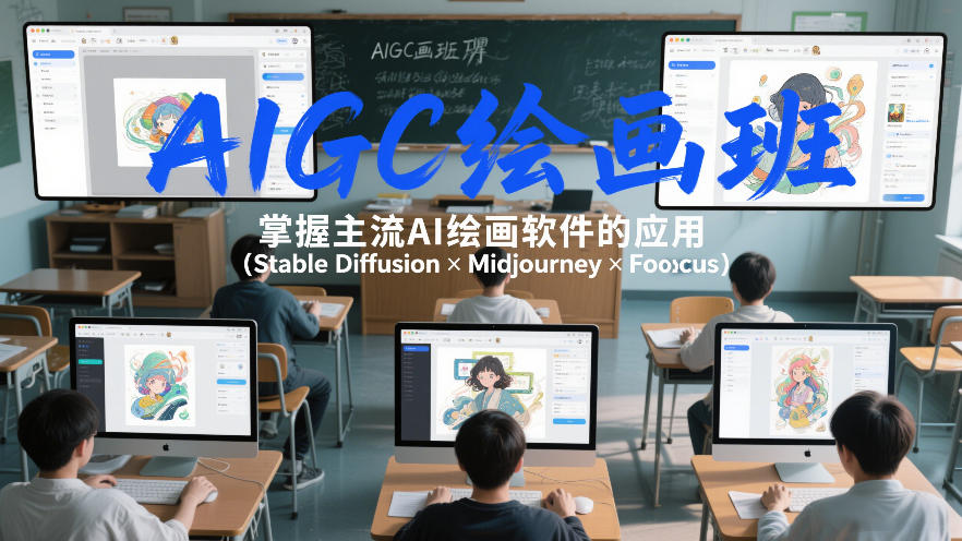 【21269】AIGC绘画班，掌握主流Ai绘画软件的应用（Stable Diffusion x Midjourney x Fooocus）