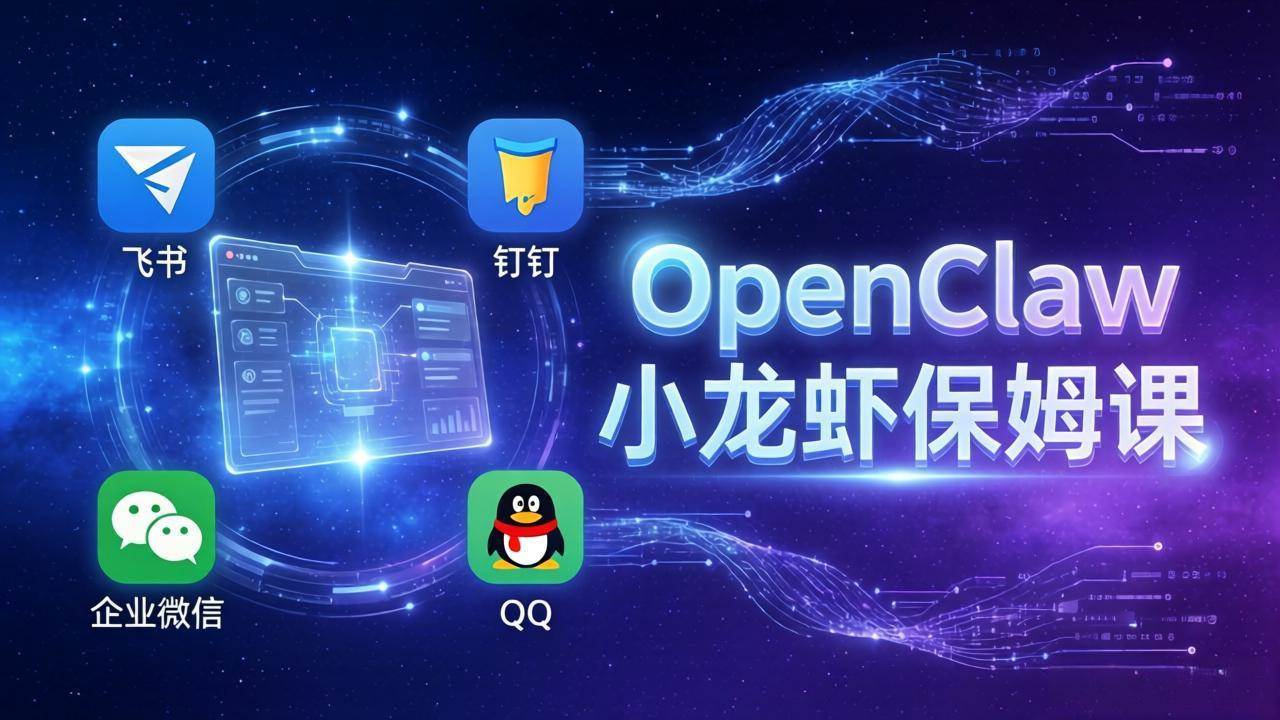 【21462】多课网OpenClaw小龙虾保姆课： Windows/macOS/Linux/Docker全系统安装，飞书+钉钉+企业微信+QQ 全接入