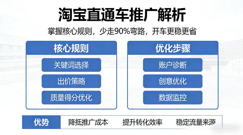 【21522】聪哥淘宝直通车推广解析，掌握核心规则，少走90%弯路，开车更稳更省